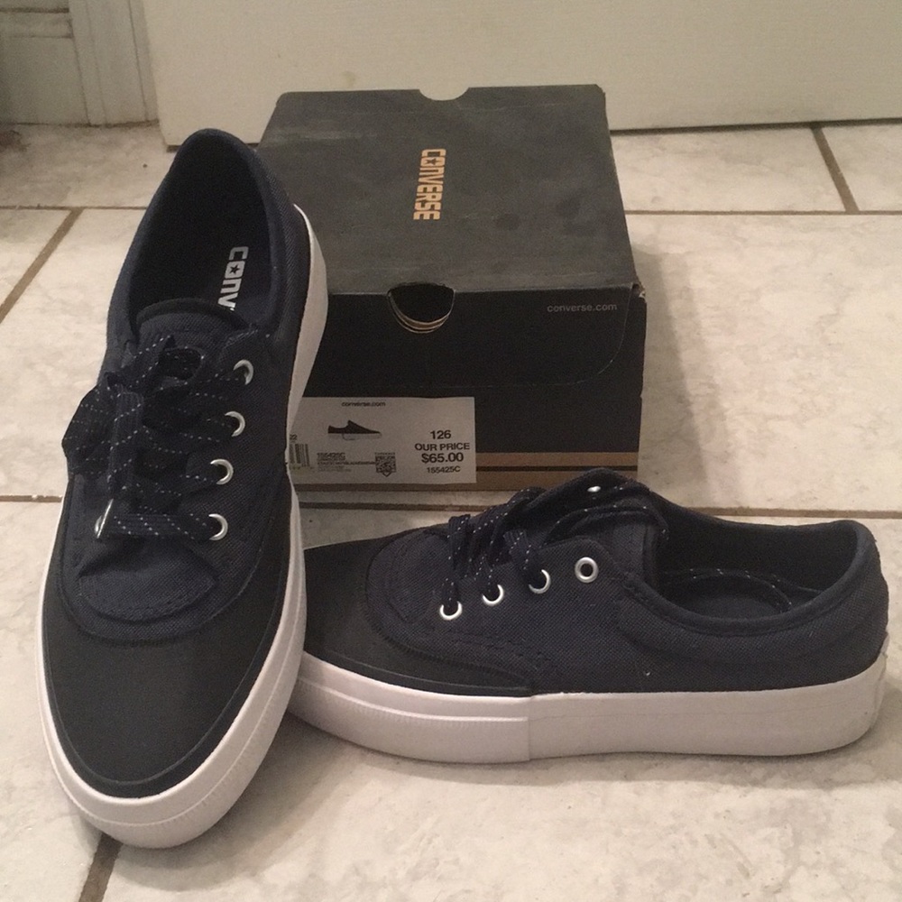 Crimson Ox Navy and Black Converse